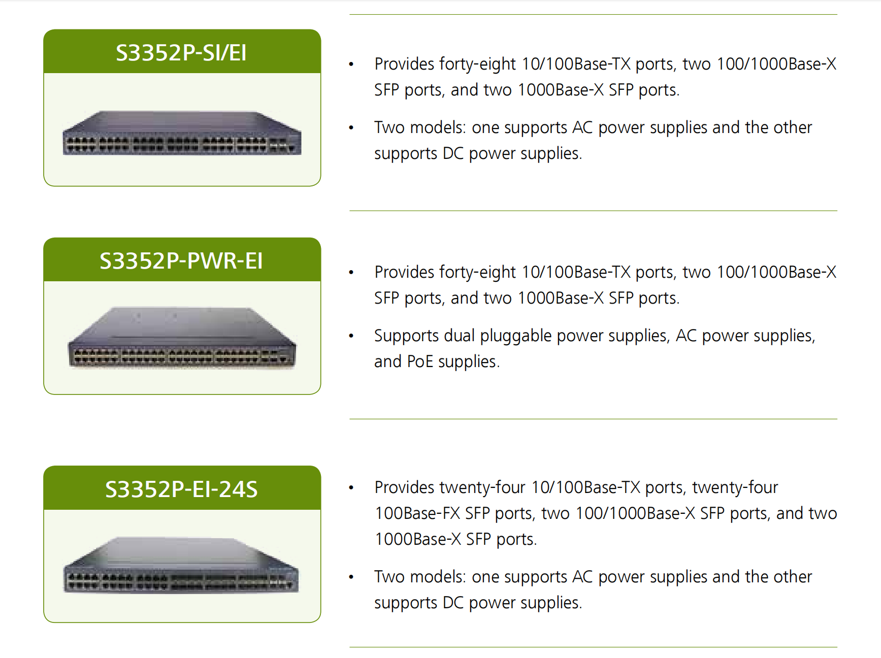 Комутатори серії Huawei S3300 (2)