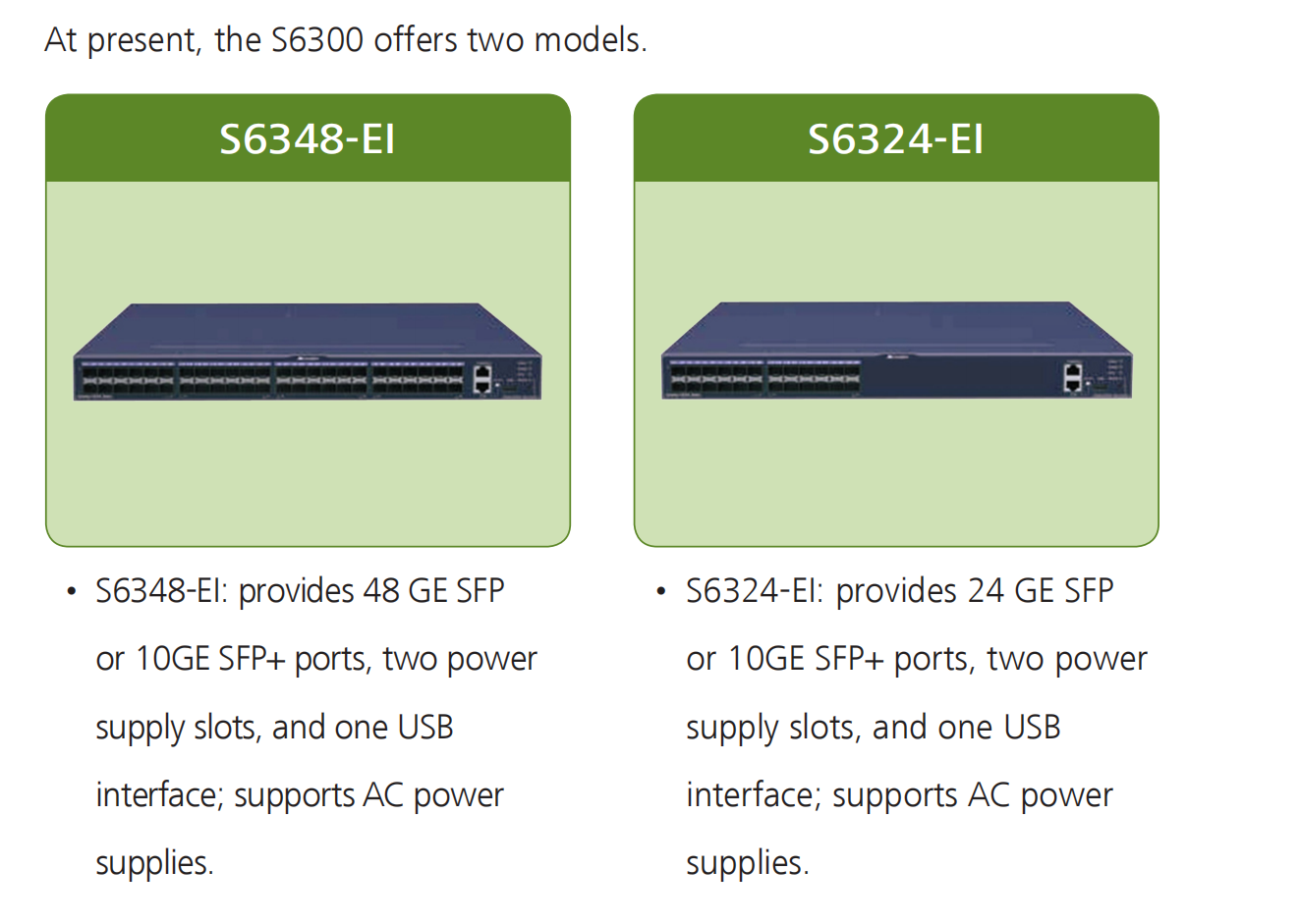 Switches der Huawei S6300-Serie